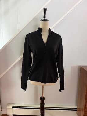 Victorinox Swiss Army Women’s Black Quarter Zip Knit Sweater Size S/M